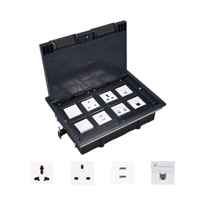 KLASS UK/EU 16A 220V toma de corriente de suelo, caja de cubiertas con 45 teclas de función para el hogar, toma de corriente eléctrica Modular para suelo - Product Image 5