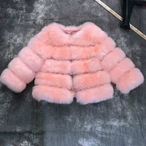 Nuova tendenza in <span class=keywords><strong>pelliccia</strong></span> di volpe sintetica a maniche lunghe corte stile dolce da ragazza - Product Image 3