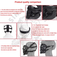 Masque de casque tactique Sinairsoft LY1710 en forme de crâne, en nylon imperméable, pour le jeu CS et l'utilisation en extérieur