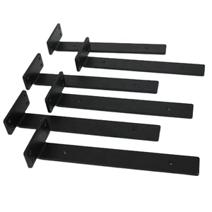 Tùy Chỉnh T Góc Tôi Hình Dạng Kim Loại Màu Đen Sắt Treo Tường Kệ Khung Tường Nổi Kệ - Product Image 4