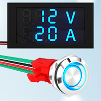 Interrupteur à bouton-poussoir momentané en métal IP67 19MM 20A à fort courant, 4 broches, anneau lumineux, bonne qualité en vente chaude