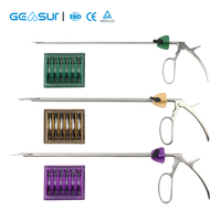 Pince à clips laparoscopiques manuelle réutilisable en acier inoxydable Geasure Sjq003 de 10 mm, certifiée CE, stérilisée par autoclave pour la chirurgie