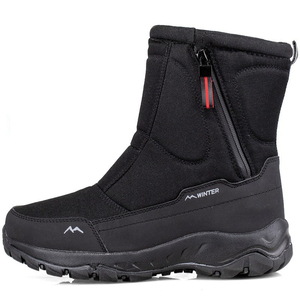 Unisex Men and <strong>Women's</strong> Thickened Waterproof Winter <strong>Boots</strong> <strong>Non</strong>-<strong>Slip</strong> Short Warm Side Zipper with Plush Fur Wholesale Large Size - Product Image 3