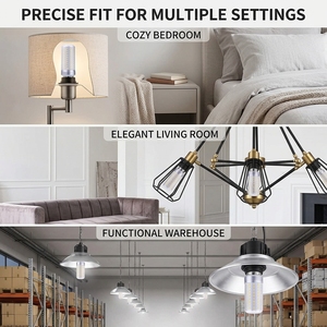 Lampadina LED a Pannocchia 12W-40W Super Luminosa, Opzioni di Attacco Multiple <span class=keywords><strong>E14</strong></span> B22 E27, <span class=keywords><strong>Lampada</strong></span> LED a 3 Temperature di Colore per Illuminazione Domestica e Industriale - Product Image 4