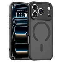 Coque de téléphone magnétique mate de luxe à toucher soyeux, compatible aimant, antidérapante, design minimaliste, protection premium pour iPhone 17 Pro Max