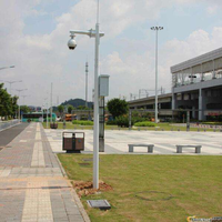 Tiang Kamera CCTV Harga Pabrik HUATAI, Tiang Baja Kustom Galvanis Celup Panas 3m 4m 5m 6m