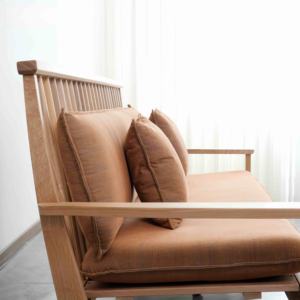 3-सीटर छोटे स्पेस सोफा-ठोस लकड़ी स्पंज-बाहरी होटल के रहने वाले कमरे के लिए - Product Image 3