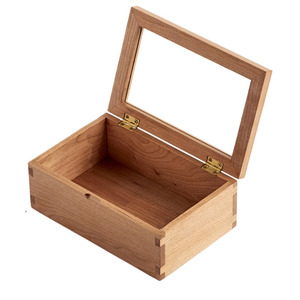 Boîte à bijoux <span class=keywords><strong>en</strong></span> <span class=keywords><strong>bois</strong></span> finition noyer, boîte de rangement avec couvercle à charnières, boîte cadeau pour bijoux - Product Image 3