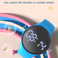 Jam tangan anak kualitas tinggi 8 Set getaran/peringatan musik dengan jam tangan kustom waktu kedip dengan merek logo