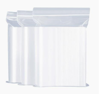 Sacs refermables à fermeture éclair simple en LDPE/PE transparents et écologiques pour l'emballage alimentaire