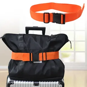 Toptan toplu baskılı ayarlanabilir seyahat bavul kemeri özel Logo kişiselleştirilmiş naylon valiz kayışı