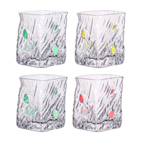 Vaso de Vidrio con Diseño de Ojos de Murciélago para Halloween, Texturizado, Transparente, para Whisky, para Fiestas