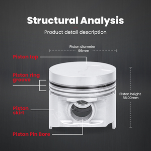 ชุดลูกสูบ <span class=keywords><strong>96</strong></span> มม. TD27 4 สูบ 12010-6T000 สำหรับเครื่องยนต์นิสสัน TD27 - Product Image 4
