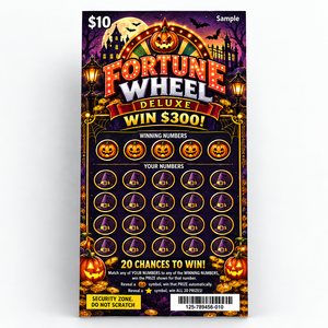 Cartes de jeu à gratter instantanées de haute qualité, personnalisées, couleur intégrale, thème Halloween, impression numérique amusante, billets de loterie - Product Image 3