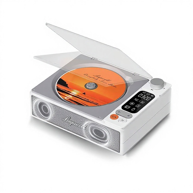 MP3 Player Portable Leapwell Speakers for Optical USB Auxiliary Home Desktop Small Rechargeable Large LCD Screen Remote