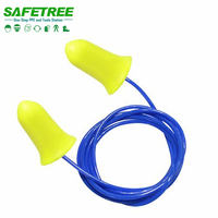 SAFETREE CE 352 ANSI S3.19 Bouchons d'oreilles en mousse PU avec cordon, protection auditive, bouchons d'oreilles avec cordon, 34 dB