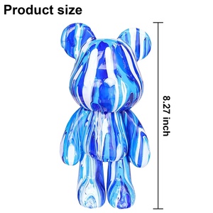 TikTok Trending White Resin Kit Cloud <strong>Bear</strong> DIY Fluid <strong>Bear</strong> Embryo Paint Fluid Folk Art <strong>Statue</strong> Model <strong>Bear</strong> in Animal Color Box - Product Image 5