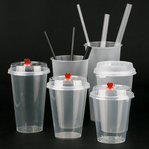 Tùy chỉnh dày PP Ly nhựa dùng một lần rõ ràng drinkware cho Cà Phê Trà bong bóng số lượng lớn đặt hàng hỗ trợ từ nhà sản xuất - Product Image 1