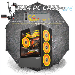 Lovingocool 2024 nóng bán giữa tháp ATX Vỏ máy tính Trắng CPU Tủ PC Máy chủ trường hợp RGB người hâm mộ Chất lượng cao nhựa chơi game PC - Product Image 2