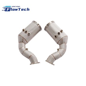 Downpipe de alto rendimiento con escudo térmico y OPF para Porsche Cayenne 9YA 9Y3 2.9T V6 Biturbo SS304, conexión directa, Euro 5, 200 celdas - Product Image 6