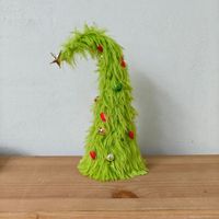 Neuer Trend Hochwertiger Mini Biegbarer Weihnachtsbaum LED-Licht Plüsch Tischdekoration Batteriebetrieben Umweltfreundlich für Zuhause