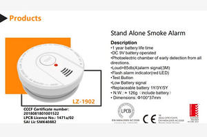 Detector de Humo Independiente Estándar <span class=keywords><strong>Australiano</strong></span> y Europeo (Tipo de Detección) para Hoteles y Oficinas - Comercio Exterior - Product Image 6
