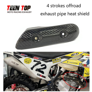 Protection de tuyau d'échappement universelle en fibre de carbone, bouclier thermique pour tuyau d'échappement de moto tout-terrain 4 temps - Product Image 5