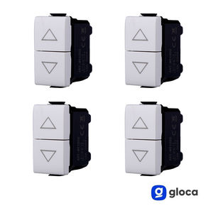 Interruptor de Pared Doble Gloca, 10A 250V, 2 Botones, Plástico MT1202, Diseño Minimalista - Product Image 3