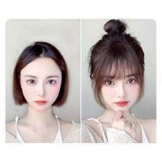 Femmes Full Bang Top Cover Front Laine Postiche Cheveux Humains Vixen avec Osier Avant pour Ajouter des Franges - Product Image 1