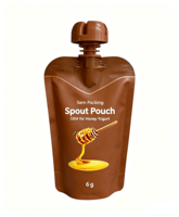 Pochette alimentaire réutilisable personnalisée pour bébé, imprimée, portable, anti-fuite, pour lait, gelée et liquides, avec bec verseur, pour la pâtisserie et les activités extérieures
