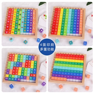 Bloques de <span class=keywords><strong>Letras</strong></span> para Deletrear HOYE CRAFTS, 100 Piezas, Juguete de <span class=keywords><strong>Madera</strong></span> para Tabla de Multiplicar - Product Image 5