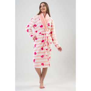 Robe de chambre en polaire pour femme, fuchsia, manches longues, douce, décontractée, vêtements de nuit - Product Image 6