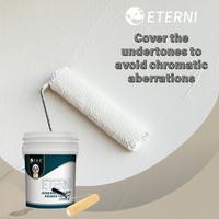 Pintura de Emulsión Mineral (Tipo A) Ecológica, Imprimación y Acabado Todo en Uno, para Paredes Interiores Revestidas, Aplicación con Brocha, Alta Cobertura, Revestimiento Líquido