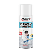FIBSHIELD 450ML OEM ODM Mousse à bulles fouaillante pour enfants, spray de mousse amusant et sûr, jouet à bulles avec emballage personnalisé