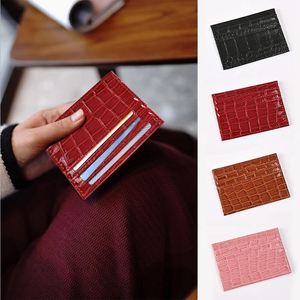 Crocodile Print Case Pu Leather <b>Wallet</b> Mini Credit Business Card <b>Holder</b> - Product Image 5