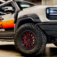 Rines de Aleación Personalizados 18X8.5 6X139.7 4x4 Estilo Beadlock DOT VIA para Toyota Hilux Tacoma 4Runner Land Cruiser Prado 90/120/150
