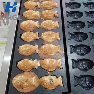 Machine à gaufres électriques Taiyaki en forme de poisson à bouche ouverte, modèle 5 Fish <span class=keywords><strong>Campbon</strong></span>, pour la vente en gros de snacks commerciaux – Offre spéciale - Product Image 6