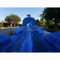Jeux de plein air 43ft plus grand toboggan gonflable hippopotame long toboggan gonflable avec ventilateur pour enfants et adultes