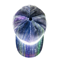 Cappello da Baseball a 6 Pannelli Personalizzato con Luci LED, Cappello Sportivo Luminoso Colorato per Feste, Attività Notturne e Corsa all'Aperto