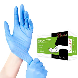 Guantes Desechables de Vinilo para Servicio de Alimentos, Económicos, 24CM, Sin Silicona, Sin Polvo, No Estériles, Transparentes, Textura Lisa, Personalizables - Product Image 1