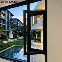 Ventana Moderna de Alta Gama con Marco Delgado de Aluminio, Apertura Doble Interior, Insonorizada, con Malla de Seguridad de Acero Inoxidable para Dormitorio o Villa