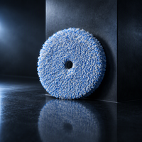 Tampons de polissage en microfibre de laine personnalisés, tampons de lustrage souples pour carrosserie de voiture, en polyuréthane durable, OEM pour l'entretien automobile