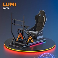 LRS08-BS02 Simulador de Carreras de Aluminio para Juegos, Plataforma de Simulación para PC, PS4, PS5, Xbox, G25, G27, G29, G920, Asiento de Carreras GTR