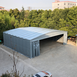 Abri de Pluie Coulissant Extérieur Multifonctionnel Mobile, <span class=keywords><strong>Tente</strong></span> Télescopique sur Roulettes pour Garages, Auvents et Abris de Voiture - Product Image 1