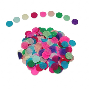Confettis en papier de soie multicolores en forme de cercle pour la décoration de mariage, d'anniversaire, de fête de naissance - Product Image 1