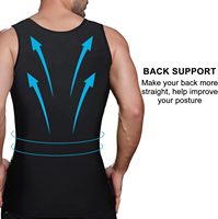 Débardeur de compression amincissant pour hommes, gaine sculptante ventre plat, sous-vêtement de fitness et de sport, personnalisable avec logo