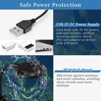 USA vente en gros de lampe de réservoir de poissons Mini LED prise USB éclairage plante aquatique LED Clip lumière lampe transparente Clip sur Aquarium lumière LED