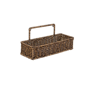 プラスチック製の手編みラタン収納バスケット2個セット、ボヘミアンスタイルの部屋の装飾、キッチン、庭、リビングルームに最適 - Product Image 1