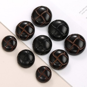 Bán Buôn Nâu Giả Da May Nút Tay Khâu 15Mm 23Mm 30Mm Nấm Áo Bóng Đá Nút Lưới Trang Trí - Product Image 2