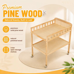 Furniture Baby Changing Unit Wood For Babies and Kids Wood Baby Change <b>Table</b> with <b>Adjustable</b> Height - Product Image 4
